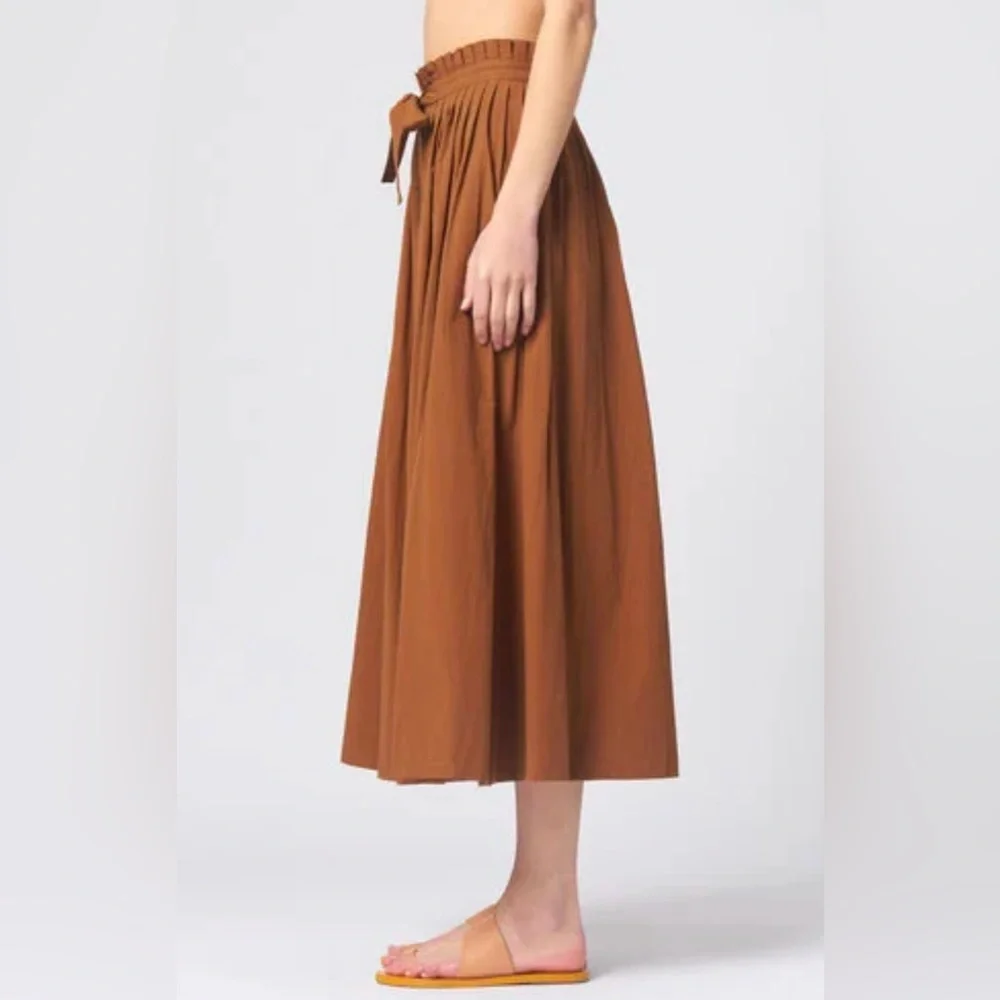 THE GREAT. THE TREELINE SKIRT SUNTAN, SIZE US M / 2 - Picture 4 of 16